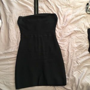 Bebe black choker back out dress